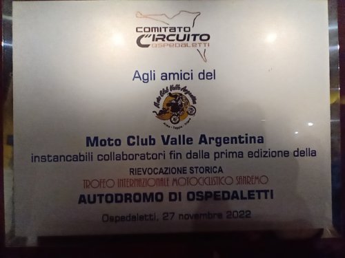 Moto Club Valle Argentina - Pranzo Circuito di Ospedaletti 2022