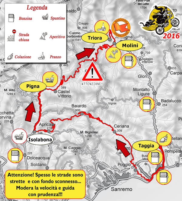 Motogiro della Strega 2016 - La Cartina!